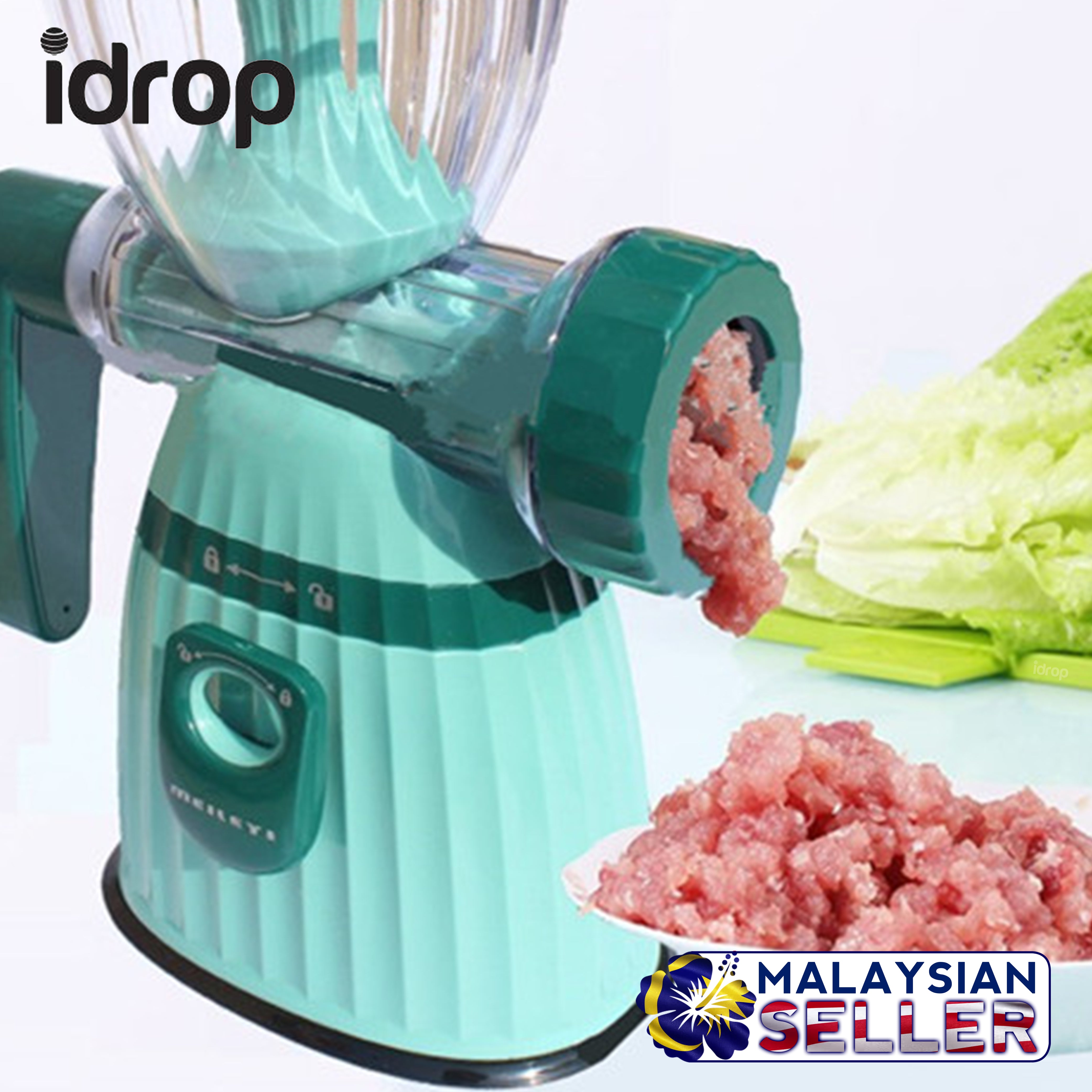 Manual Food Processor Vegetable Chopper Meat Grinder Meat Blender Hand Crank  Mixer (random Color)