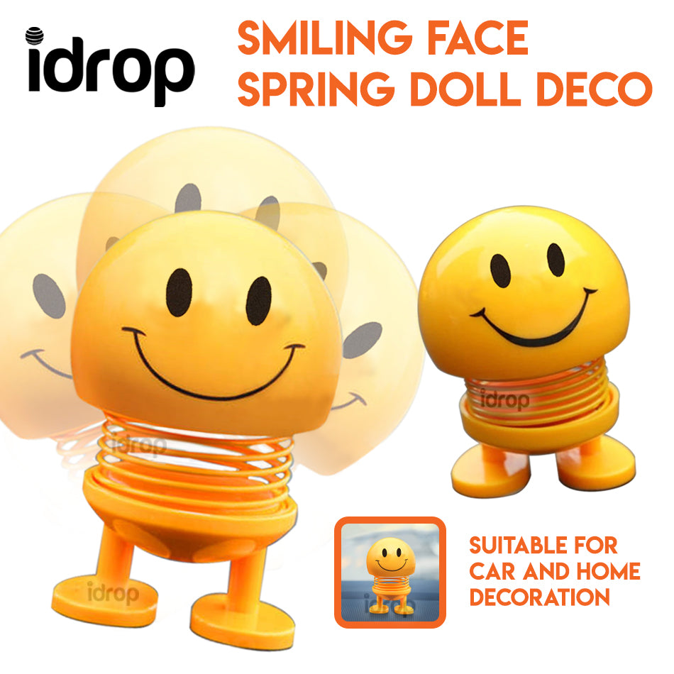 smiley face spring doll