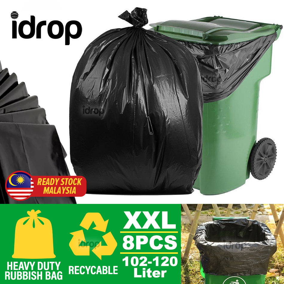 Green cheap rubbish bags