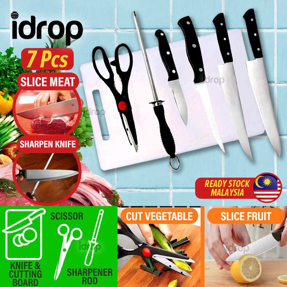 4pcs Kitchen Knife Set, Including A Cutting Board And A Baby Food Scissors  For Fruits And Vegetables, Home Cooking Tools Kit