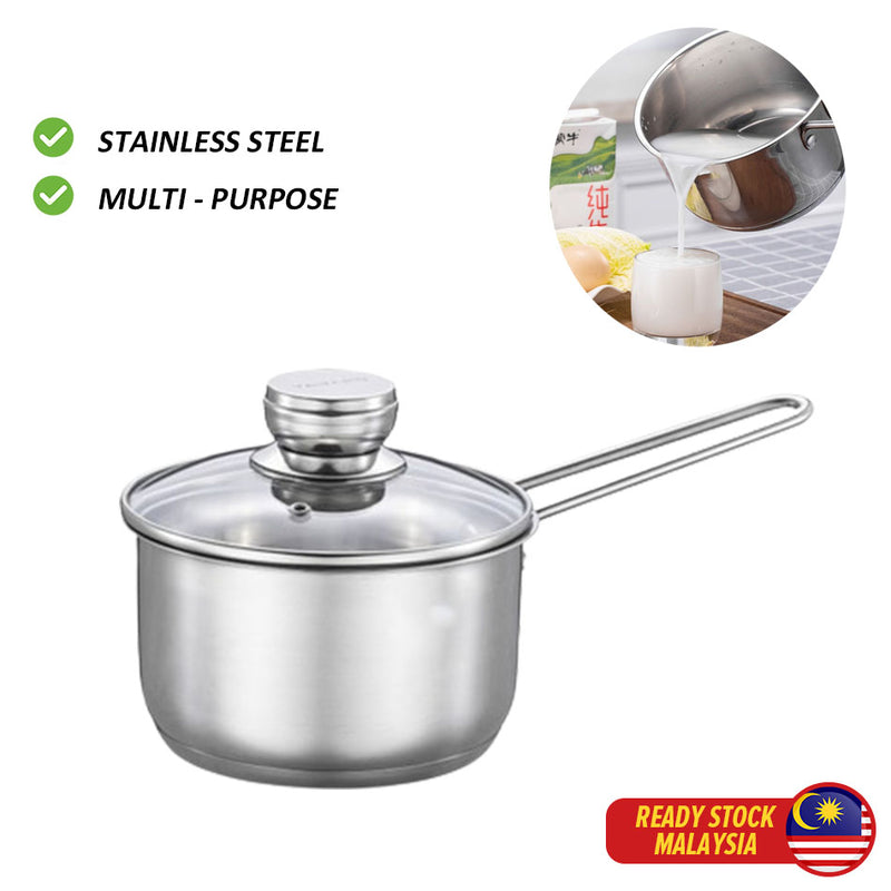 idrop 16CM 304 Multipurpose U-Shaped Handle Milk Pan / Kuali susu pemegang berbentuk U / 16cm U型手柄奶锅