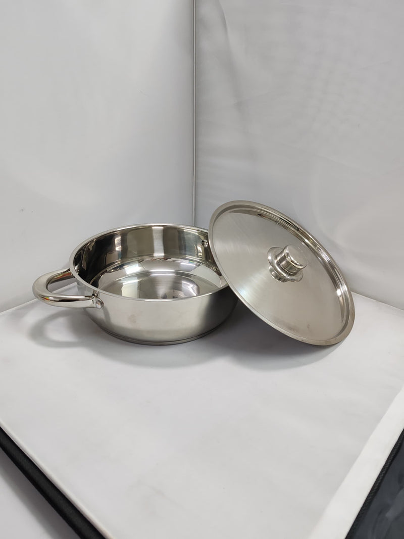 idrop 24CM Stainless Steel Hot Pot Frying Pan / Kuali Goreng Keluli Tahan Karat 24CM  / 24CM 不锈钢煎锅