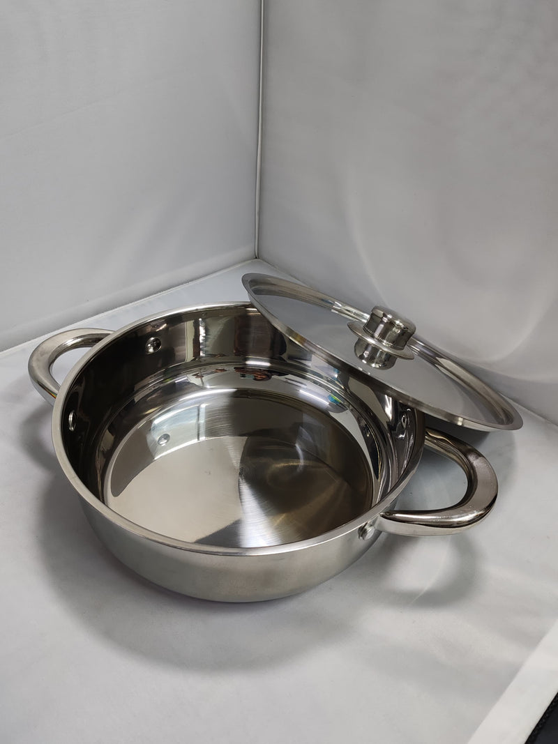 idrop 24CM Stainless Steel Hot Pot Frying Pan / Kuali Goreng Keluli Tahan Karat 24CM  / 24CM 不锈钢煎锅