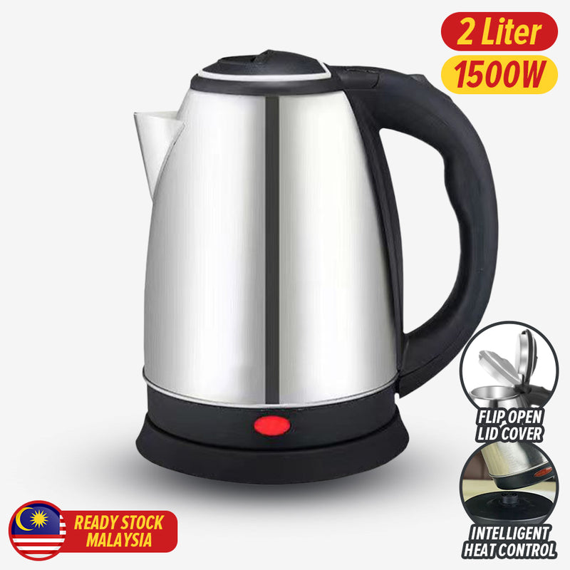 idrop [ 2 LITER ] Electric Heat Kettle Stainless Steel 1500W / Cerek Air Elektrik Keluli Tahan karat 2.0L 1500W / 不锈钢电水壶