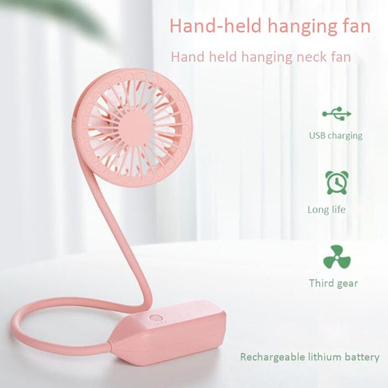 idrop USB Portable Hands-Free Flexible Rechargeable Fan 2000mAh / Kipas Mudah Alih Fleksibel / 可收纳手持挂脖风扇(2000毫安)