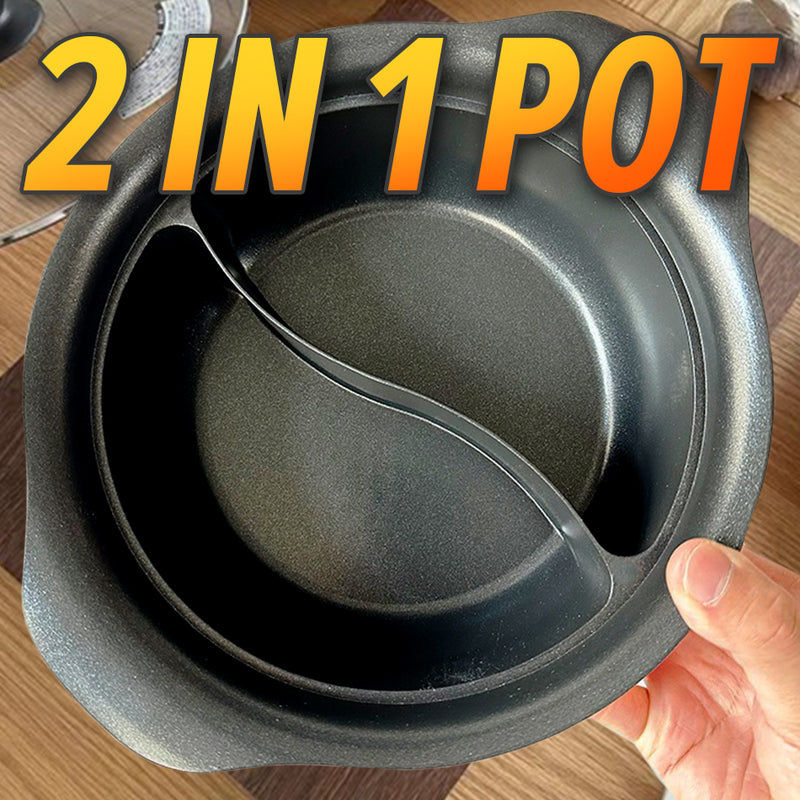 idrop [ 20CM ] Mandarin Duck Pot Claypot with Glass Lid /  Periuk Tanah Liat dengan Penutup Kaca / 20CM鸳鸯锅(日文)(玻璃盖)