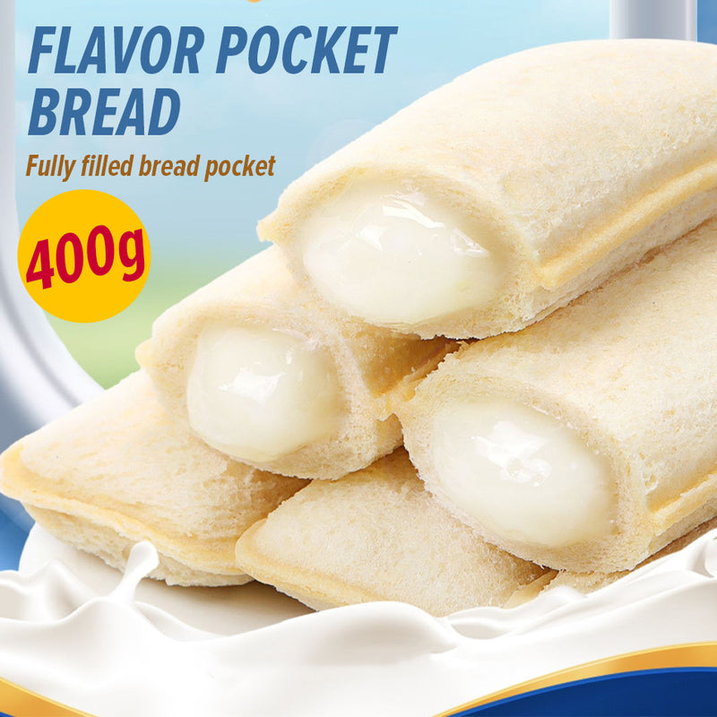 idrop [ 400g ] Small Pocket Bread Snack Lactobacillus Yogurt Flavor / Snek Roti Perisa Lactobacillus / 比比赞乳酸菌味小口袋面包整箱早餐蛋糕类健康小零食小吃休闲食品