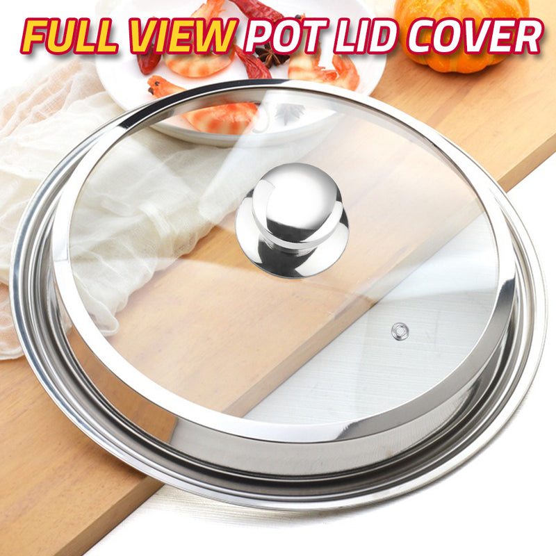 idrop [ 32 / 34 / 36CM ] Fullview Cover Stainless Steel Wok Cover / Penutup Kuali Periuk / 32CM 34CM 36CM雅式全视盖(不锈钢组合盖)