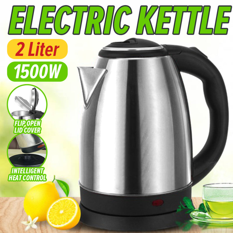 idrop [ 2 LITER ] Electric Heat Kettle Stainless Steel 1500W / Cerek Air Elektrik Keluli Tahan karat 2.0L 1500W / 不锈钢电水壶