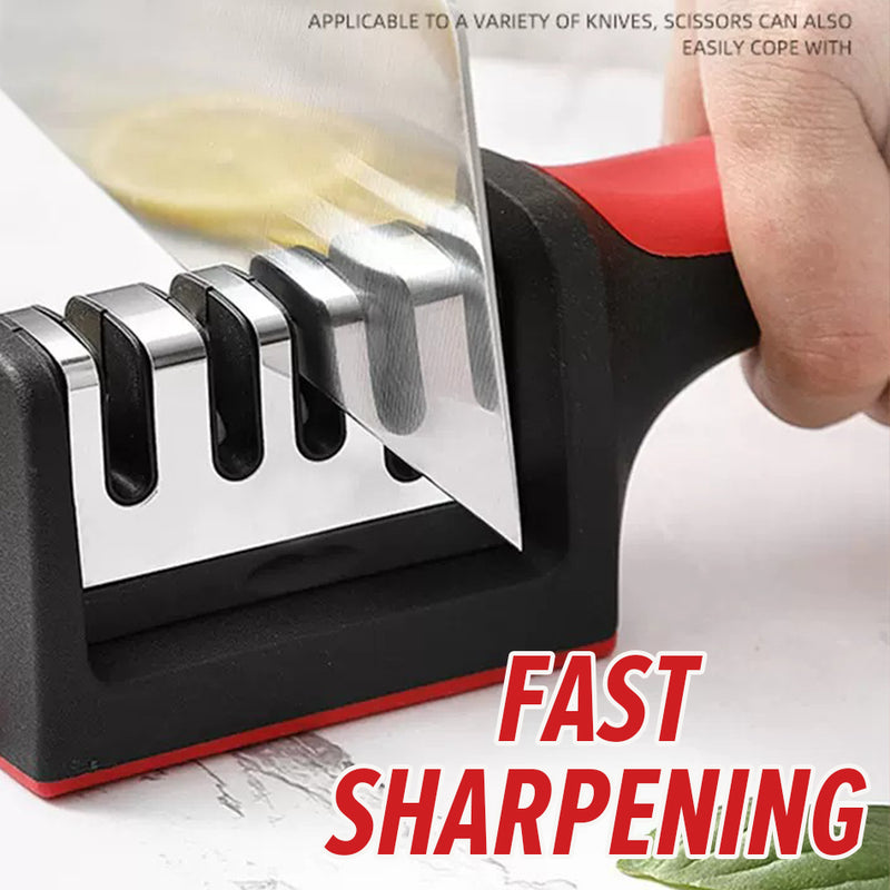 idrop [ 4 IN 1 ] Kitchen Knife & Scissor Fast Sharpener / Pengasah Laju Pisau & Gunting Dapur / 四槽磨刀器