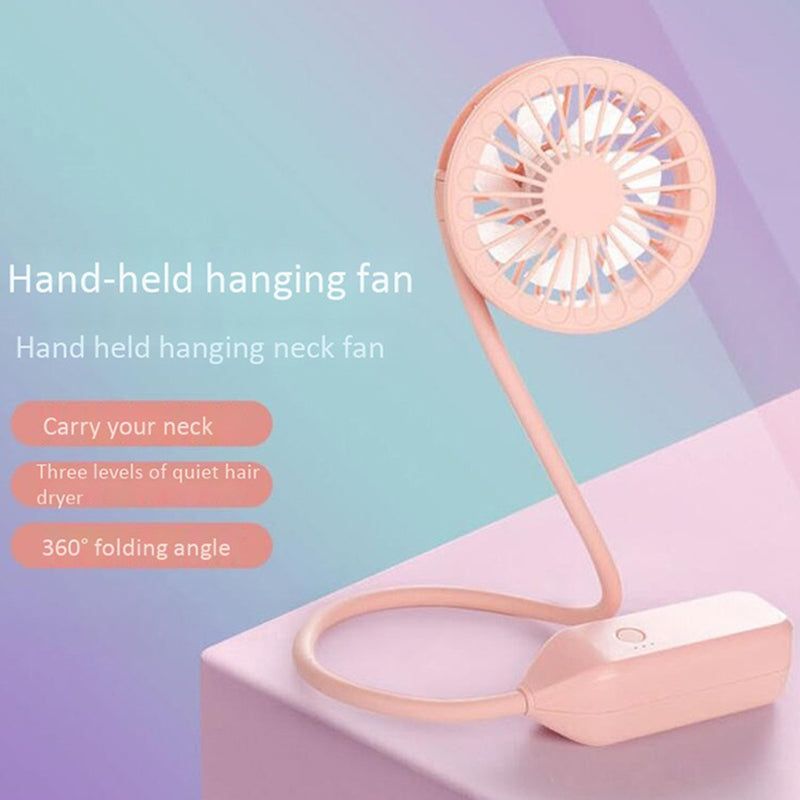 idrop USB Portable Hands-Free Flexible Rechargeable Fan 2000mAh / Kipas Mudah Alih Fleksibel / 可收纳手持挂脖风扇(2000毫安)