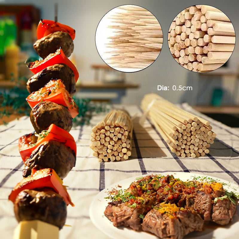 idrop [ 48-50pcs ] Long Thick Bamboo Food Skewer 30CM x 0.5CM / Lidi Buluh Makanan / 30CM长5MM粗竹签(48-50支)