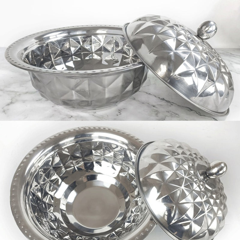 idrop [ 26 / 28 / 30CM ] Stainless Steel Crown Basin Bowl + Cover /  Mangkuk Besen Keluli Tahan Karat / 不锈钢盆碗