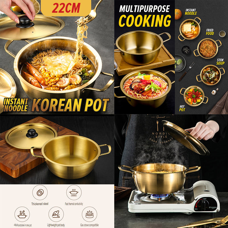 idrop GOLD COMBO SET 38CM Wok Frying Pan Pot Plate Bowl / SET KOMBO EMAS Kuali Periuk Piring dan Mangkuk / 金色组合套装炒锅煎锅锅盘碗