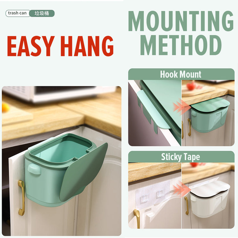 Kitchen Cabinet Mounted Trash Can Garbage Bin / Tong Sampah Gantung Dapur / 柜式垃圾桶垃圾桶