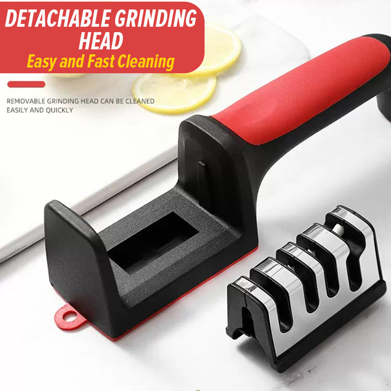 idrop [ 4 IN 1 ] Kitchen Knife & Scissor Fast Sharpener / Pengasah Laju Pisau & Gunting Dapur / 四槽磨刀器