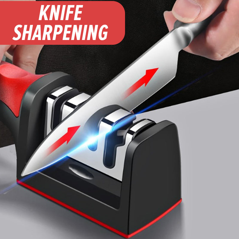 idrop [ 4 IN 1 ] Kitchen Knife & Scissor Fast Sharpener / Pengasah Laju Pisau & Gunting Dapur / 四槽磨刀器