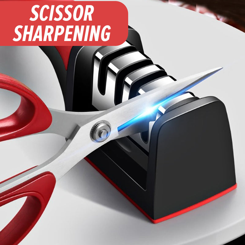 idrop [ 4 IN 1 ] Kitchen Knife & Scissor Fast Sharpener / Pengasah Laju Pisau & Gunting Dapur / 四槽磨刀器