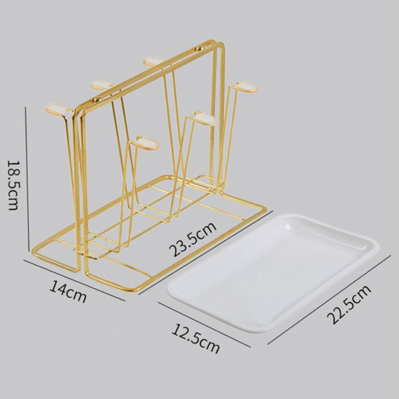 idrop Cup Rack Drain Rack Storage Holder [ Excluding Cup ] / Rak Penyimpanan Cawan / 杯架倒挂杯子沥水架水杯架家用收纳玻璃杯置物架水杯挂架沥水架子