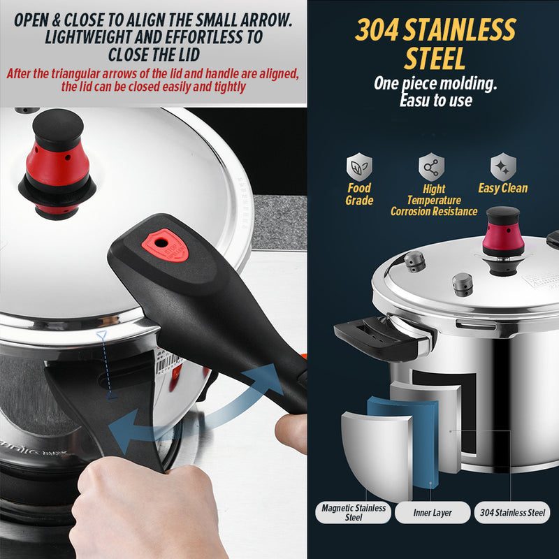 idrop [ 26CM ] 8 Liter Pressure Cooker / Pemasak Tekanan Keluli Tahan Karat / 26CM旺龙压力锅(S系列)(8L)