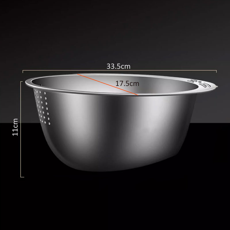 idrop Stainless Rice Washing Basin SUS304 / Bekas Penapis Pencuci Beras / 小号不锈钢洗米盆(304)