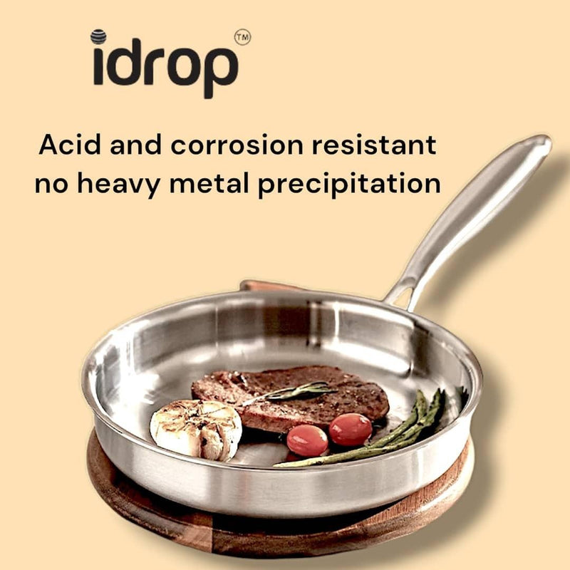 idrop 22CM - 30CM Thickened 316 Without Coating Frying Pan / 22CM - 30CM Tebal 316 Tanpa Bersalut Kuali / 22CM - 30CM 加厚316无涂层煎锅