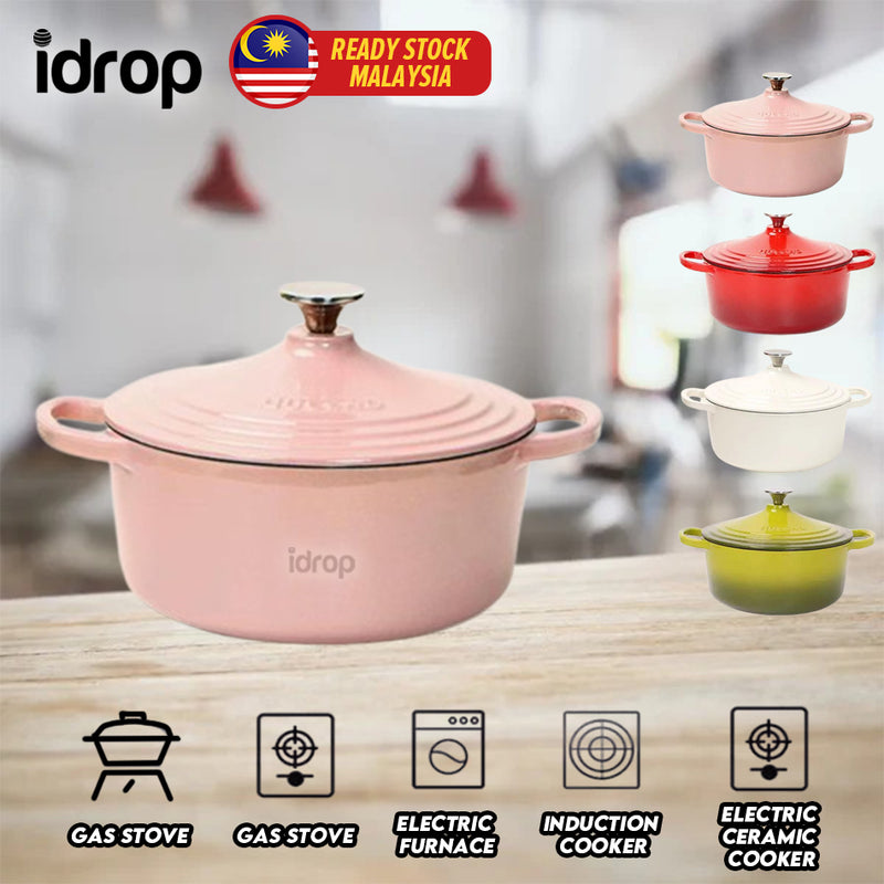 idrop Versatile Cast Iron Wok Perfect for 24CM Ideal for Stir-Frying, Searing, and Slow Cooking / Wok Besi Cor Serbaguna Ideal untuk Menggoreng, Menumis, dan Memasak Perlahan