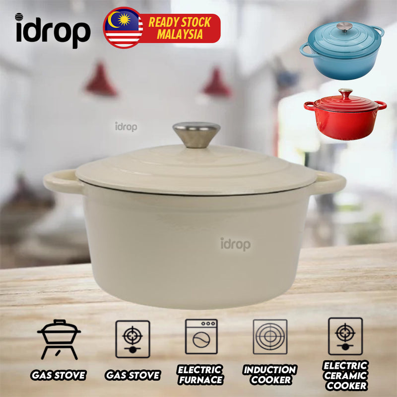 idrop Versatile Cast Iron Wok Perfect for 22CM Ideal for Stir-Frying, Searing, and Slow Cooking / Wok Besi Cor Serbaguna Ideal untuk Menggoreng, Menumis, dan Memasak Perlahan