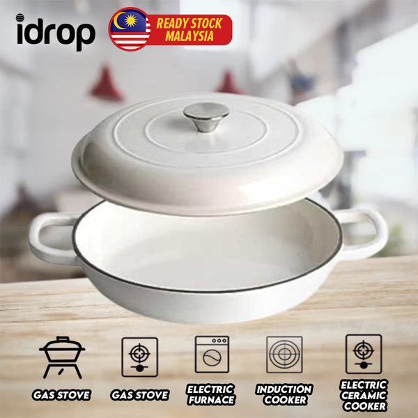 idrop Versatile Cast Iron Wok Perfect for 30CM Ideal for Stir-Frying, Searing, and Slow Cooking / Wok Besi Cor Serbaguna Ideal untuk Menggoreng, Menumis, dan Memasak Perlahan