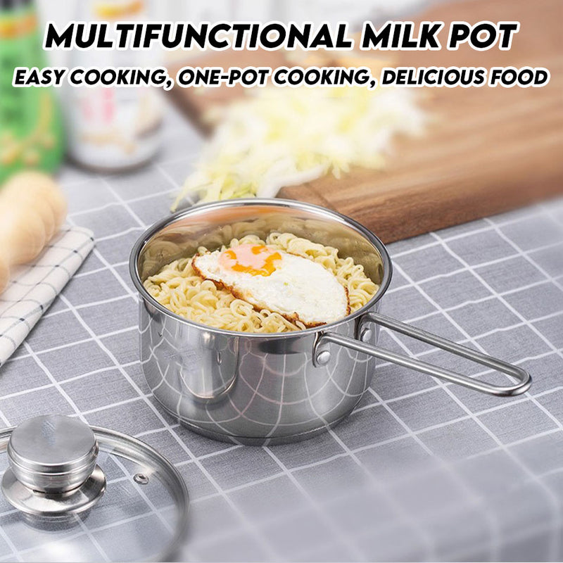 idrop 16CM 304 Multipurpose U-Shaped Handle Milk Pan / Kuali susu pemegang berbentuk U / 16cm U型手柄奶锅