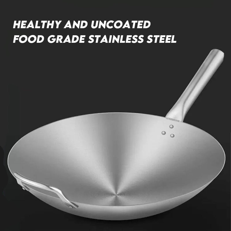 idrop 26CM/30CM/34CM/40CM Stainless Steel Single Handle Frying Pan / Kuali pemegang tunggal keluli tahan karat /不锈钢单柄炒锅