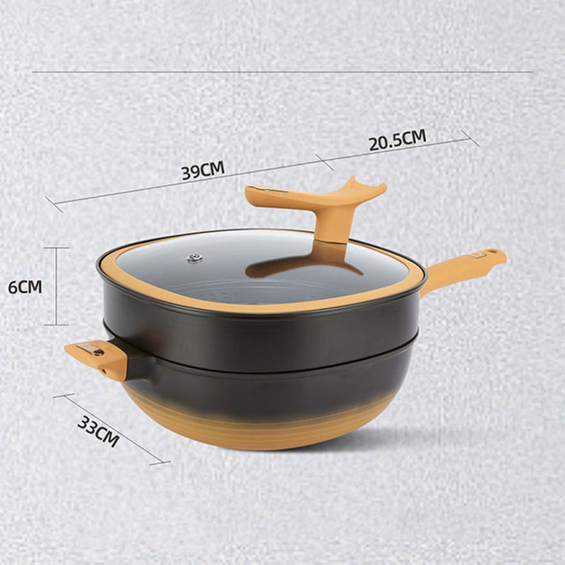 idrop 32CM Non-Stick Steamer Light Titanium Pot / Periuk Titanium Ringan Pengukus Tidak Melekat 32CM / 32CM不粘蒸锅轻钛锅