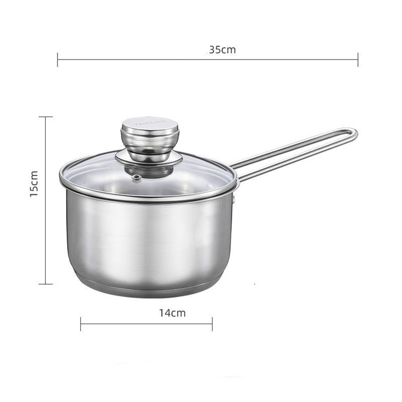 idrop 16CM 304 Multipurpose U-Shaped Handle Milk Pan / Kuali susu pemegang berbentuk U / 16cm U型手柄奶锅