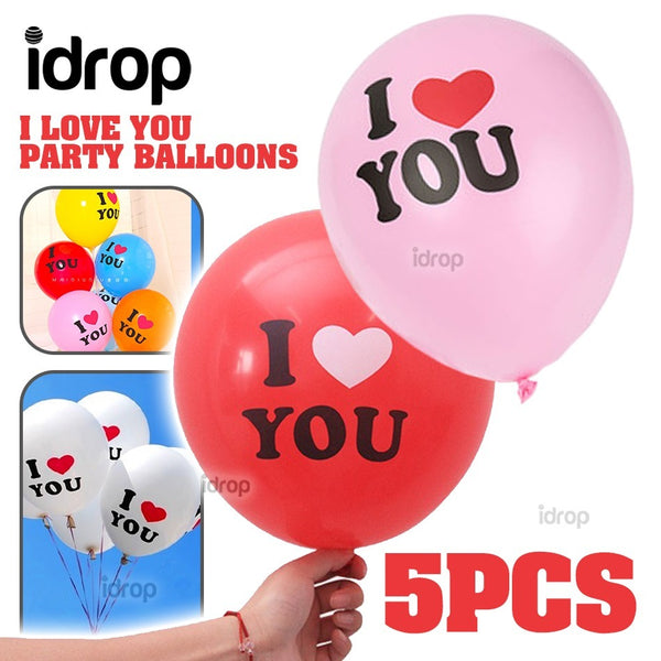 idrop [ 5pcs ] I ❤ YOU - I love You Party Celebration Balloon