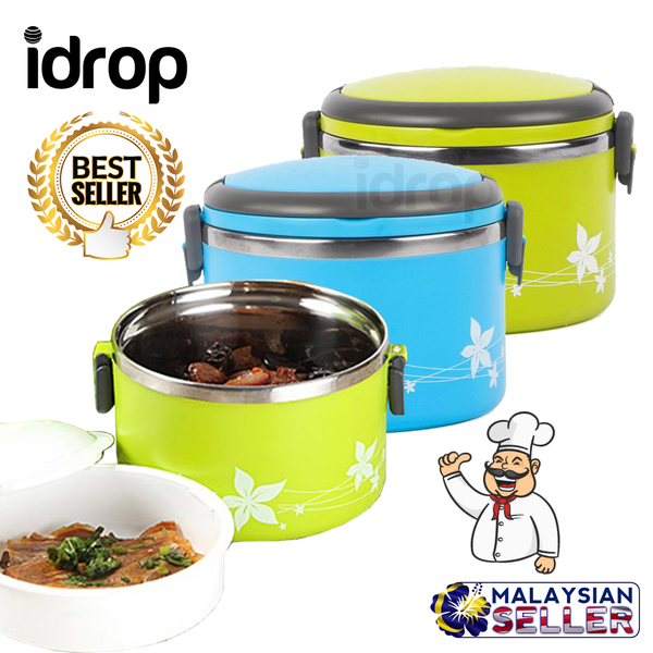 idrop 2Layer Cute Portable Stainless Steel Lunch Box Food Storage