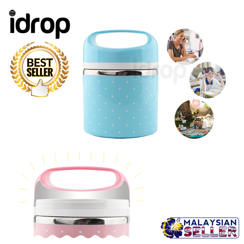 idrop Juchu 2.2 Litre 3 Layer Cute Stainless Steel For Food Preservation Lunch Box