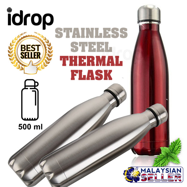 idrop 500 ml Minimal Trendy Stainless Steel Vacuum Thermal Flask