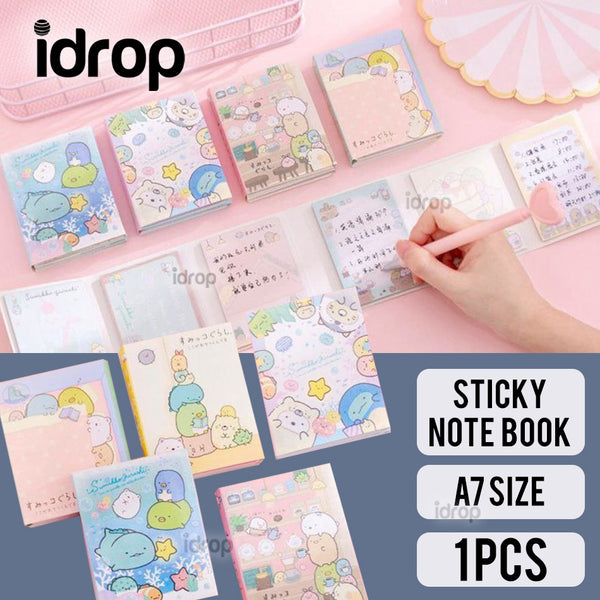 idrop A7 Cute Cartoon Sticky Note Book With Strong Adhesive Great for School, Office, Home