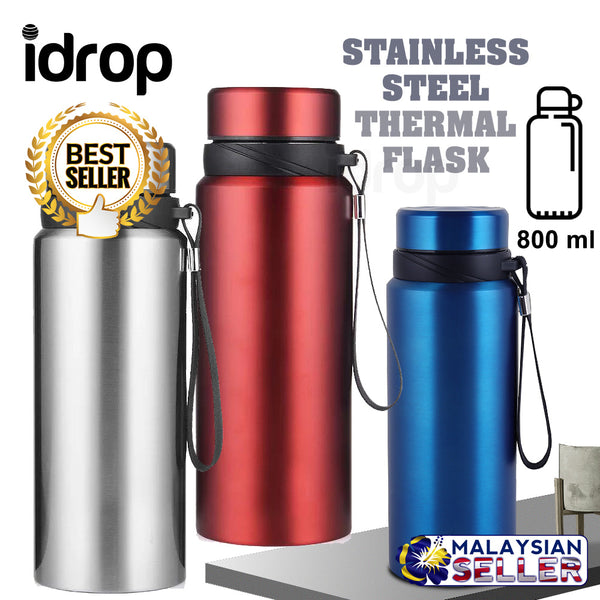 idrop 800 ml Portable Outdoor Stainless Steel Vacuum Thermal Flask