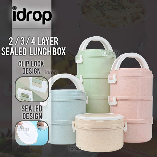 idrop Multipurpose 2 / 3 / 4 Layer Sealed Lunch Box Container for Kids and Adults