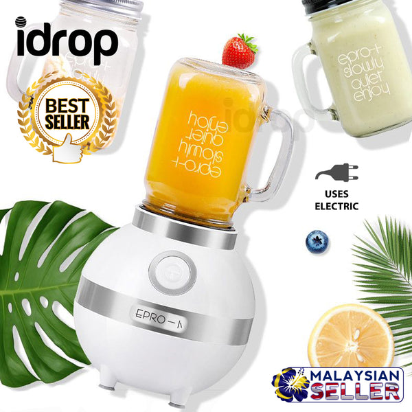 idrop Automatic Electric Portable Citrus And Fruit Juicer Blender Mixer With Glass