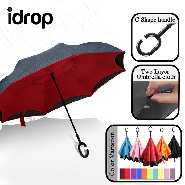 idrop Multifunction Windproof Double-Sided Reversible Folding Inverted Umbrella