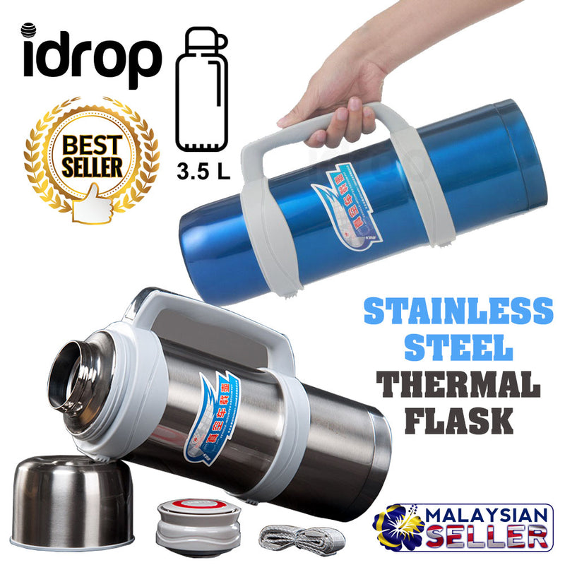 idrop 3.5L Giant Portable Wearable Stainless Steel Vacuum Thermal Flask