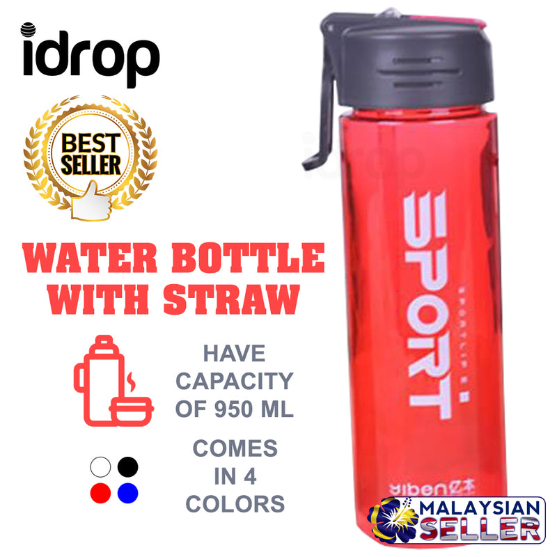 idrop 950 ml Sports Outdoor Water Bottle with Straw