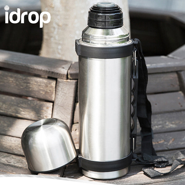 idrop Stainless Steel Double-wall Heat & Cold Preservation Vacuum Travel Bottle