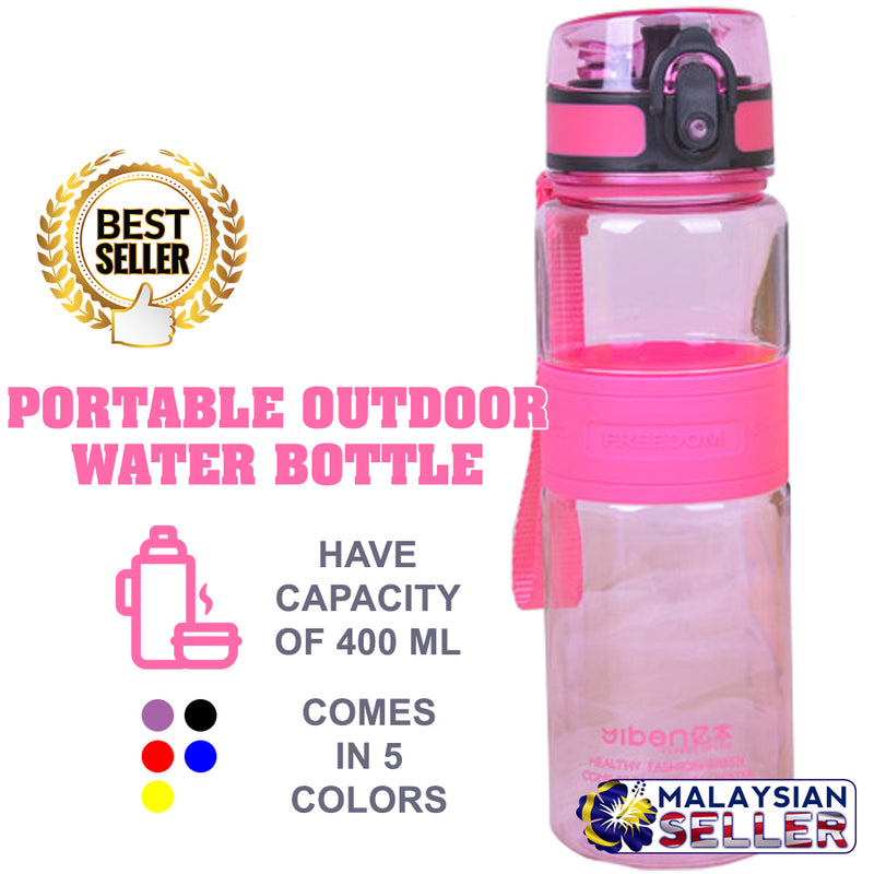 idrop 400 ml Multipurpose Transparent Portable Outdoor Water Bottle