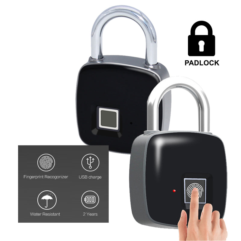 idrop Modern Security Pad Lock With Fingerprint Sensor