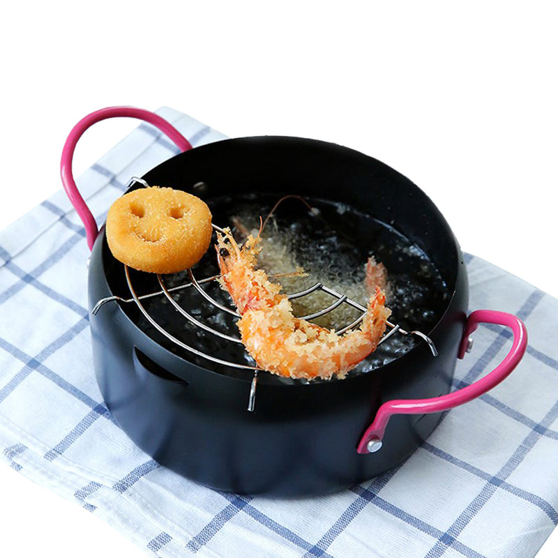 idrop 18 cm Stainless Steel Non-Stick Frying Cooking Pot Tempura Cookingware Kitchen Utensils