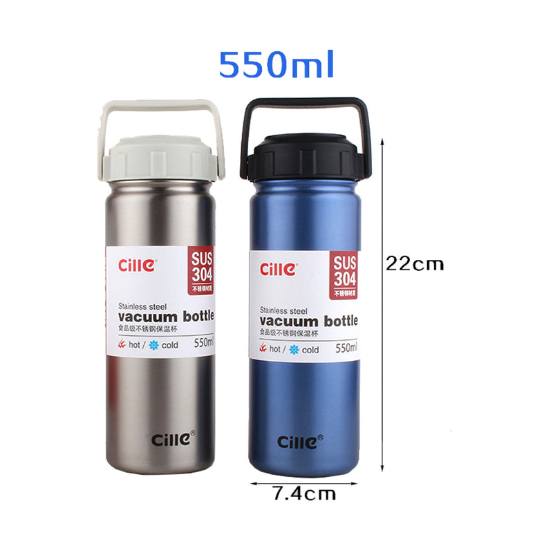 idrop 550 ml Stainless Steel Thermos Vacuum Heat Insulation Thermal Flask Water Bottle