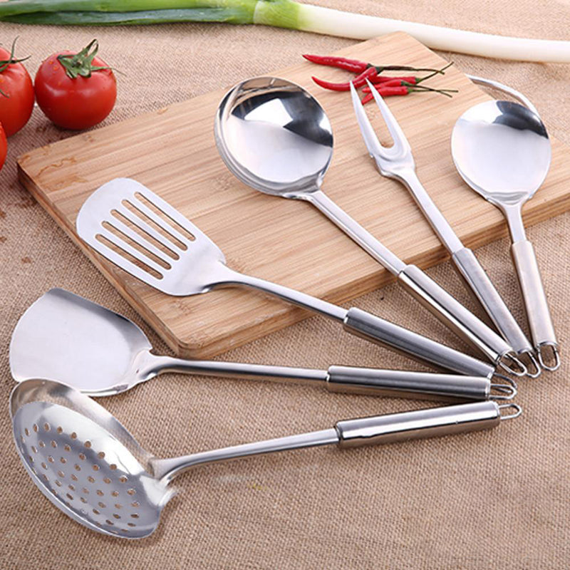 idrop 7 Pcs Stainless Steel Cool Grip Kitchen Utensil Set